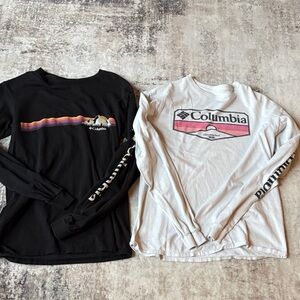 Columbia Black and White Long Sleeve Shirts